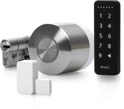 Nuki Ultra + keypad 1.0 + doorsensor : Toegang met smartphone en pincode inclusief SKG 3 sterren verstelbare cilinder