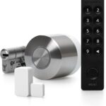 Nuki Ultra + keypad 2.0 +deursensor, inclusief SKG 3 sterren verstelbare cilinder : toegang met smartphone, vingerafdruk en pincode,